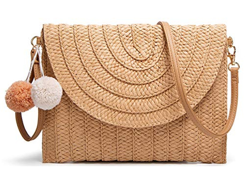 シリンドリカルストローバッグ ホースグリーンレディースハンドバッグ ライトウェイトメッシュビーチトート