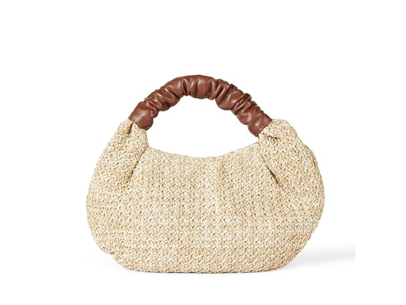 ハーフムーンストローバッグ ブックトートA 2パッククラッチボウデコバンドルハンドヘルド