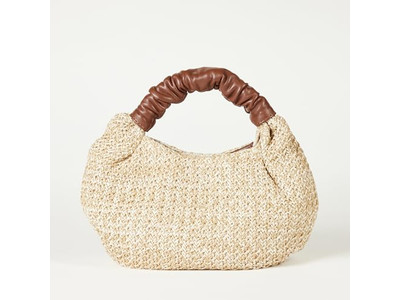 ハーフムーンストローバッグ ブックトートA 2パッククラッチボウデコバンドルハンドヘルド