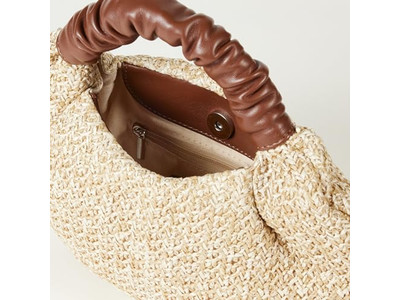 ハーフムーンストローバッグ ブックトートA 2パッククラッチボウデコバンドルハンドヘルド