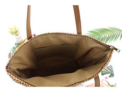 シンプルストローバッグトレンディウィートストローズガールパーストートラインドキッズフラワーズカラー