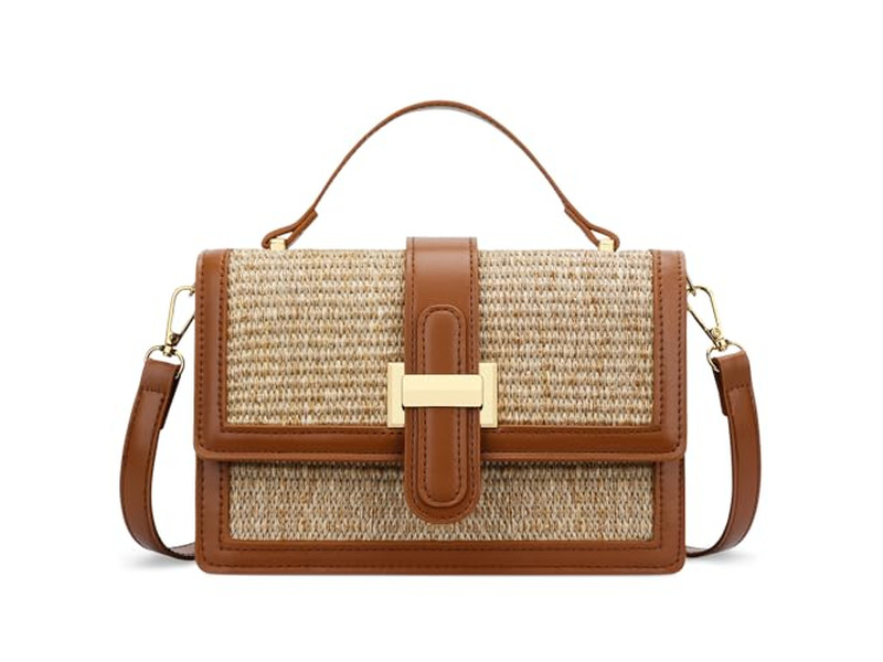 ストローバッグ ネーム付きクロシェショッピングトート