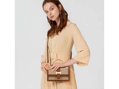 ストローバッグ ネーム付きクロシェショッピングトート